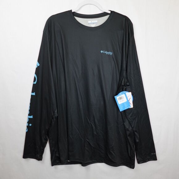 NWT Columbia Terminal Tackle PFG Chen Shirt XXL Black UPF 50 Omni Shade Fishing - Picture 12 of 13